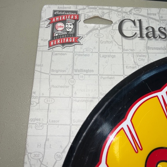 Shell Premium Gasoline Vtg Design Circle Sign New W/original Display Cardboard - Picture 5 of 9